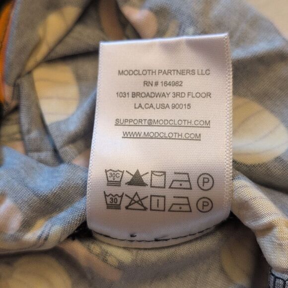 NWT ModCloth Winning Them Over Top Black Orange Pumpkin Halloween Size M - Picture 8 of 11